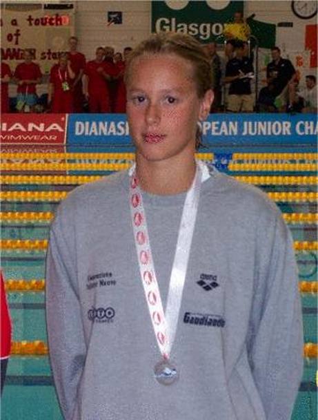 2003 Una giovanissima Federica Pellegrini ai mondiali di Barcellona del 2003